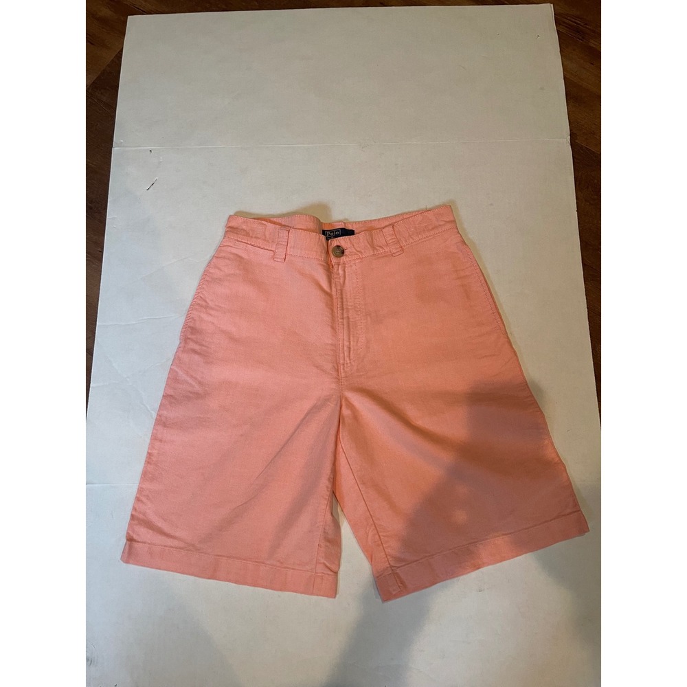 Polo Ralph Lauren Shorts Preppy Casual Cotton Coral Size 14